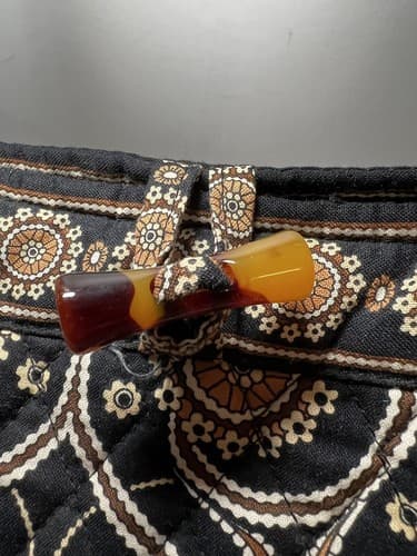 VERA BRADLEY Brown Beige Rust Paisley Medallion Quilted Tote Shoulder Bag Purse - Thumbnail 4