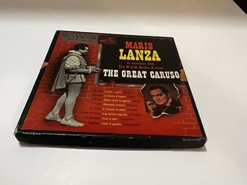 Mario Lanza The Great Caruso Red Vinyl Set 45 Records Vintage 1950s Classical - Thumbnail 5
