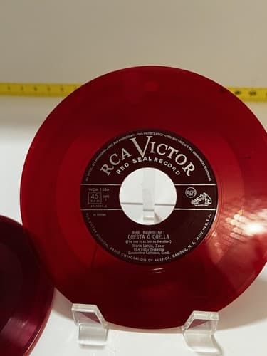 Mario Lanza The Great Caruso Red Vinyl Set 45 Records Vintage 1950s Classical - Thumbnail 9