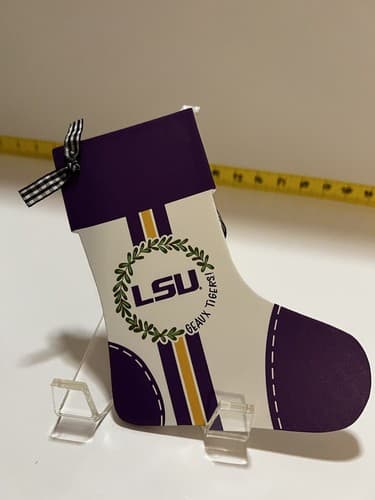 LSU Tigers Christmas Ornament NCAA Football Wooden Stocking Decoration New - Thumbnail 5