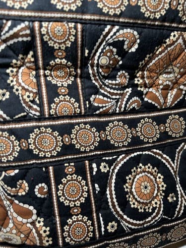 VERA BRADLEY Brown Beige Rust Paisley Medallion Quilted Tote Shoulder Bag Purse - Thumbnail 5