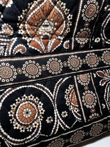 VERA BRADLEY Brown Beige Rust Paisley Medallion Quilted Tote Shoulder Bag Purse - Thumbnail 6