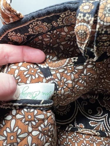 VERA BRADLEY Brown Beige Rust Paisley Medallion Quilted Tote Shoulder Bag Purse - Thumbnail 9