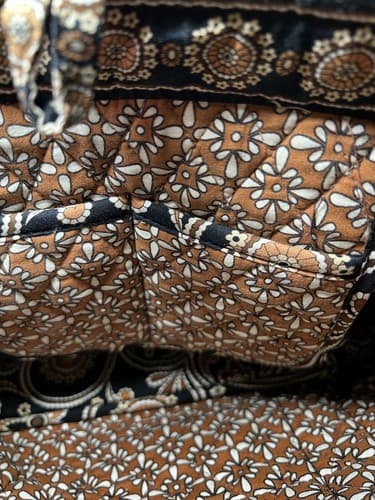 VERA BRADLEY Brown Beige Rust Paisley Medallion Quilted Tote Shoulder Bag Purse - Thumbnail 8