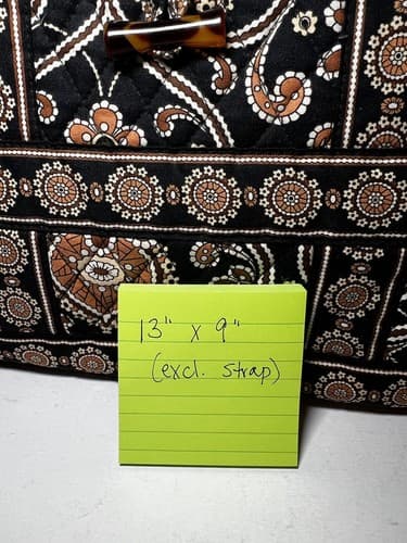 VERA BRADLEY Brown Beige Rust Paisley Medallion Quilted Tote Shoulder Bag Purse - Thumbnail 13