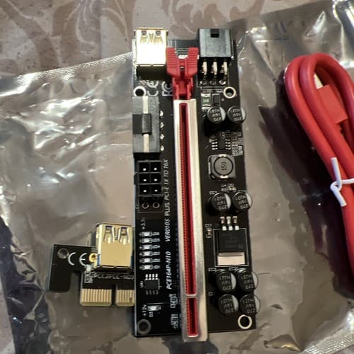 PCI-E 1x to 16x Powered USB3.0 GPU Riser Extender Adapter Card - Thumbnail 4