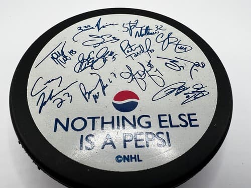 Vintage St. Louis Blues Hockey Puck Autographed Facsimile Plus 1 Original RARE - Thumbnail 4
