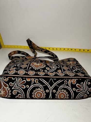 VERA BRADLEY Brown Beige Rust Paisley Medallion Quilted Tote Shoulder Bag Purse - Thumbnail 12