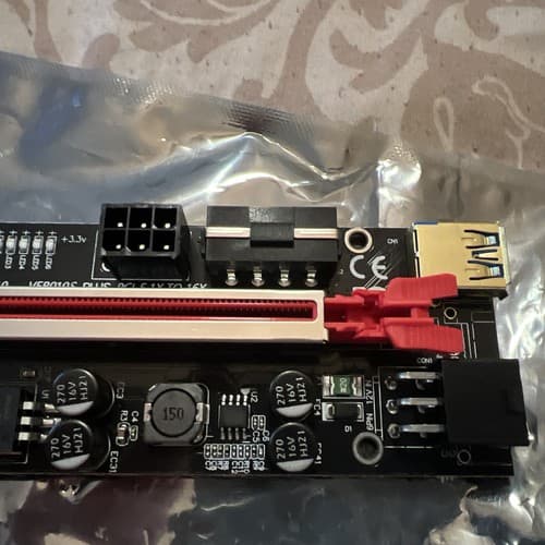 PCI-E 1x to 16x Powered USB3.0 GPU Riser Extender Adapter Card - Thumbnail 7