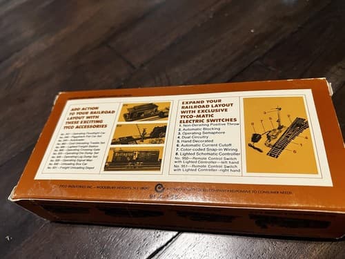 Vintage Tyco Model Train Flat Car With Culvert Pipe Load In Original Box - Thumbnail 7