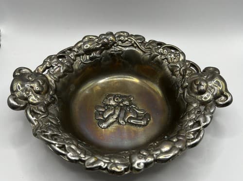 ARTHUR COURT 1997 Vintage Teddy Bears Bowl Silver Baby Gift - Thumbnail 3