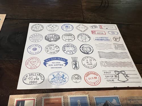 TRAVEL CARDSTOCK STICKERS Vacation Scrapbooking Card International Stamps NEW - Thumbnail 8
