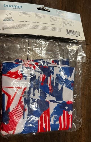 Boomer Patriotic Red White Blue AMERICAN Face Neck Gaiter Tube Unisex Men Women - Thumbnail 2