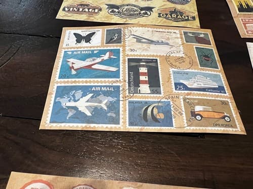 TRAVEL CARDSTOCK STICKERS Vacation Scrapbooking Card International Stamps NEW - Thumbnail 5