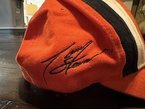 Tony Stewart Autographed Hat Joe Gibbs Racing Orange #20 Racing Nascar - Thumbnail 4