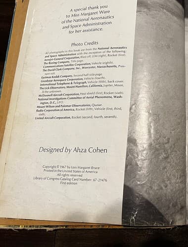 1967 Vintage ABC SPACE Outer Space Book Lois Bruce 1960s Astronaut History RARE - Thumbnail 6