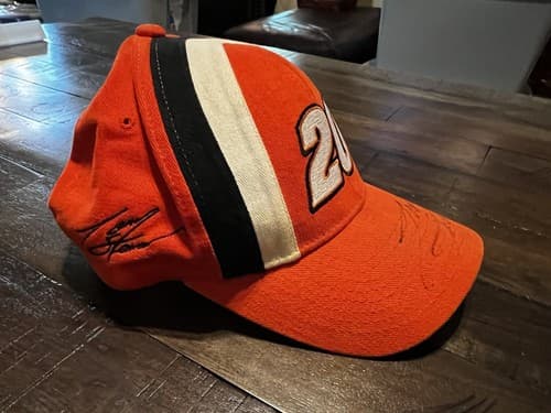 Tony Stewart Autographed Hat Joe Gibbs Racing Orange #20 Racing Nascar - Thumbnail 6