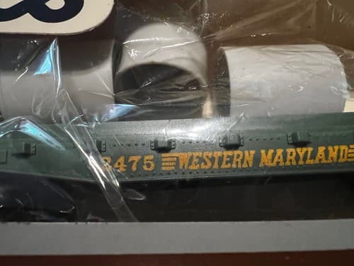 Vintage Tyco Model Train Flat Car With Culvert Pipe Load In Original Box - Thumbnail 2
