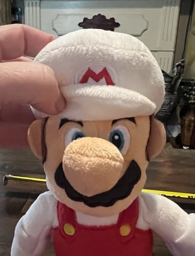 2021 Super Mario Stuffed Plush Figure White Hat Red Overalls Nintendo - Thumbnail 7