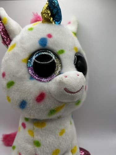 TY Beanie Baby Boos Harmonie Unicorn Stuffed Animal Plush 6" 2021 - Thumbnail 5