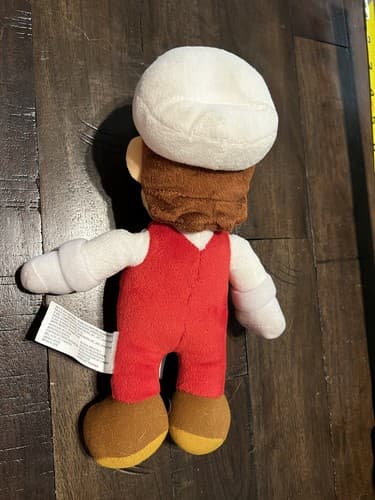 2021 Super Mario Stuffed Plush Figure White Hat Red Overalls Nintendo - Thumbnail 4