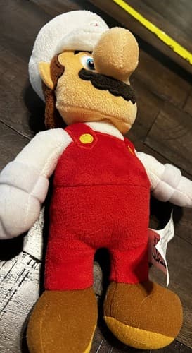 2021 Super Mario Stuffed Plush Figure White Hat Red Overalls Nintendo - Thumbnail 8