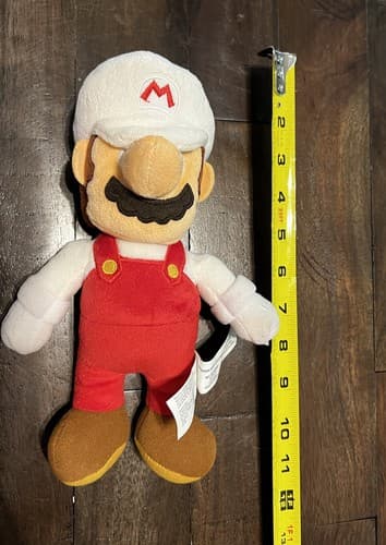 2021 Super Mario Stuffed Plush Figure White Hat Red Overalls Nintendo - Thumbnail 5
