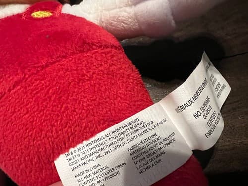 2021 Super Mario Stuffed Plush Figure White Hat Red Overalls Nintendo - Thumbnail 13