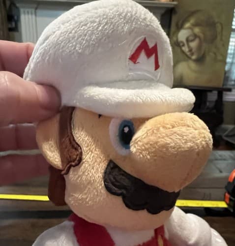 2021 Super Mario Stuffed Plush Figure White Hat Red Overalls Nintendo - Thumbnail 6
