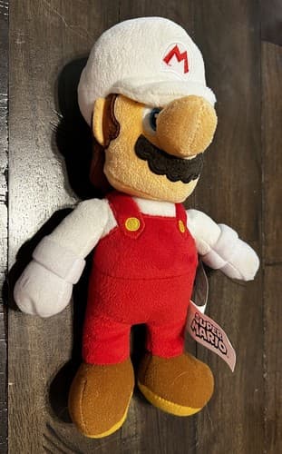 2021 Super Mario Stuffed Plush Figure White Hat Red Overalls Nintendo - Thumbnail 3