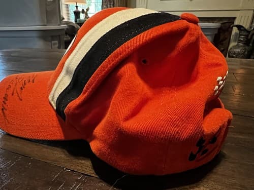 Tony Stewart Autographed Hat Joe Gibbs Racing Orange #20 Racing Nascar - Thumbnail 2