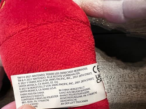2021 Super Mario Stuffed Plush Figure White Hat Red Overalls Nintendo - Thumbnail 12