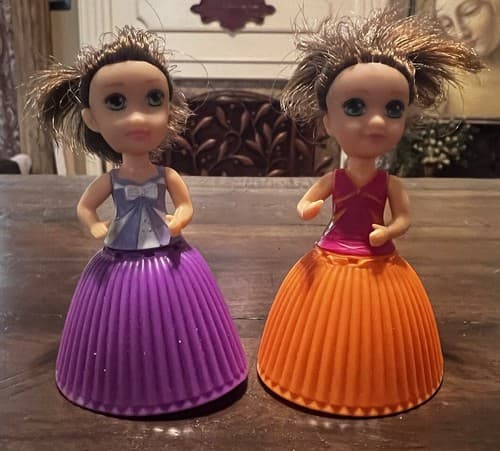 Emco Toys 2015 Set Of 2 Cupcake Dolls Orange Doll Purple Doll Hard To Find RARE