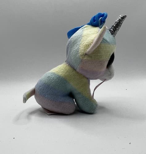 2019 TY Beanie Boos 3" HEATHER Unicorn Cat Plastic Key Chain Clip EUC - Thumbnail 4