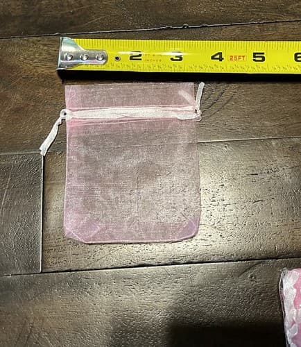 52 pcs Sheer Pink Organza Silk Drawstring Gift Bags Jewelry Wedding Party Favor - Thumbnail 3