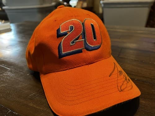 Tony Stewart Autographed Hat Cap Orange #20 Racing Nascar - Thumbnail 7