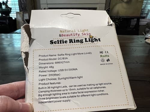 Magical Selfie Ring Light for Cell Phone Mobile 3 Illumination Levels - Thumbnail 8