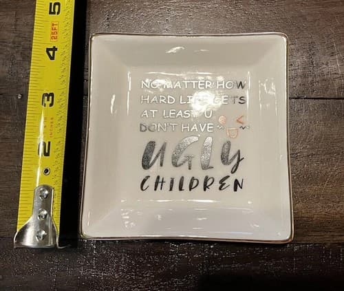 Funny Gift for Mom Mother Friend Sister Grandmother Jewelry Dish Ugly Children - Thumbnail 3