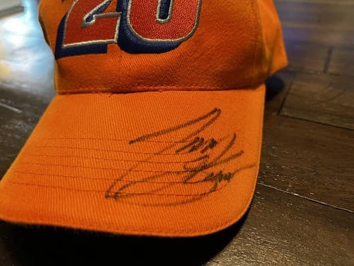 Tony Stewart Autographed Hat Cap Orange #20 Racing Nascar - Thumbnail 6