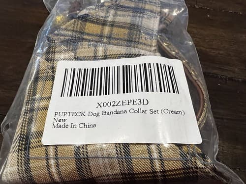 NEW Puptek Dog Collar with Bow Tie & Triangular Plaid Scarf and Two Ear Bows - Thumbnail 11