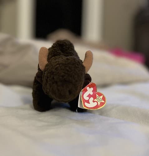 VERY RARE Ty Beanie Baby Roam the Buffalo Retired 1998 With Tag Errors - Thumbnail 2