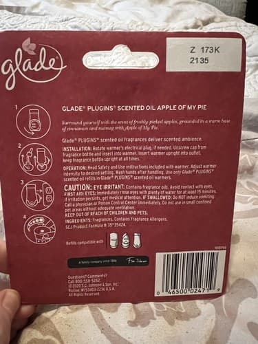 Glade Apple Of My Pie Scented Oil Air Freshener PlugIns Refills 2 Count NEW NIP - Thumbnail 2
