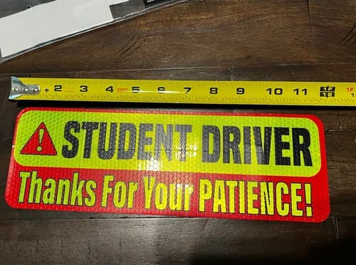 NEW Student Driver Magnet Car Signs Please Be Patient Bumper Sticker Decal 1pc - Thumbnail 2