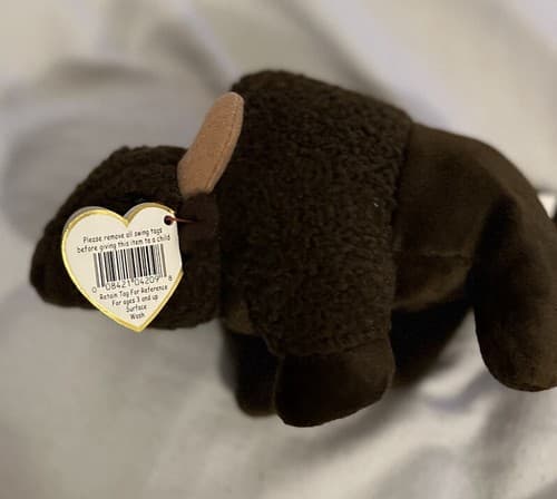 VERY RARE Ty Beanie Baby Roam the Buffalo Retired 1998 With Tag Errors - Thumbnail 11