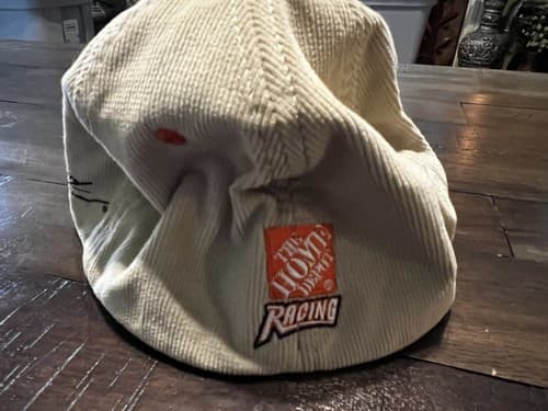Tony Stewart Autographed Hat Cap Beige Corduroy #20 Racing Nascar - Thumbnail 3