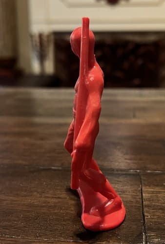 Greenbrier International 4" Plastic Ninja Red Samurai - Thumbnail 2