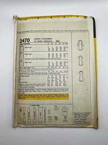 Vintage 1960s 1970s Sewing Pattern Girls Women’s Dress Miniskirt McCall’s 2470 - Thumbnail 2