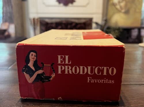 Vintage El Producto Cigar Box Vibrant Color Red White Pricing On Box - Thumbnail 5