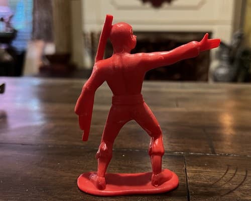 Greenbrier International 4" Plastic Ninja Red Samurai - Thumbnail 3