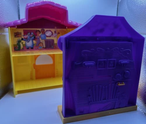 Mattel Dora the Explorer Yellow Pink Doll Play House & Purple House Set 2013 - Thumbnail 3